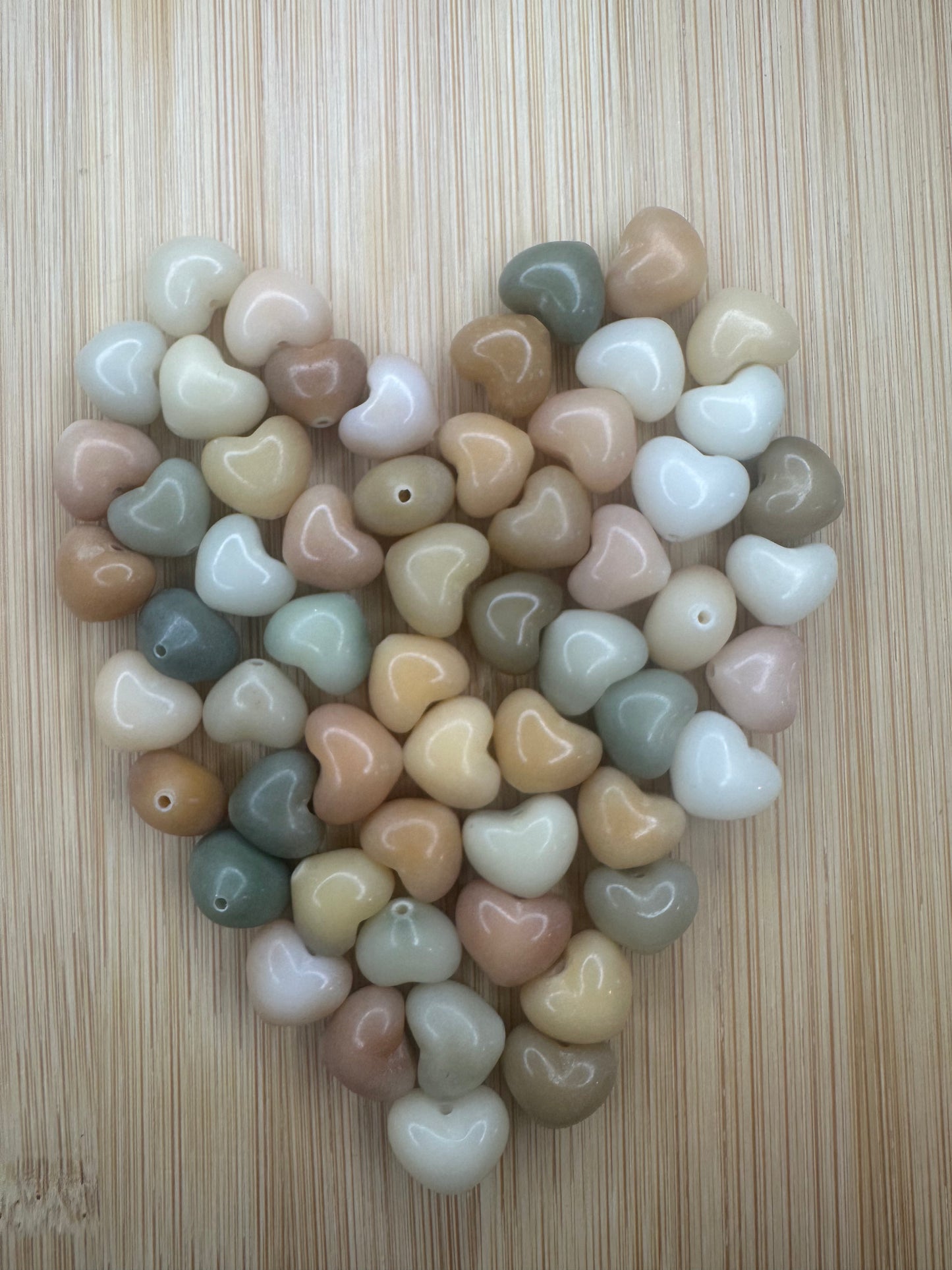 Bodhi Heart Beads (10pcs)